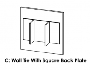 Wall Tie with Square Back Plate